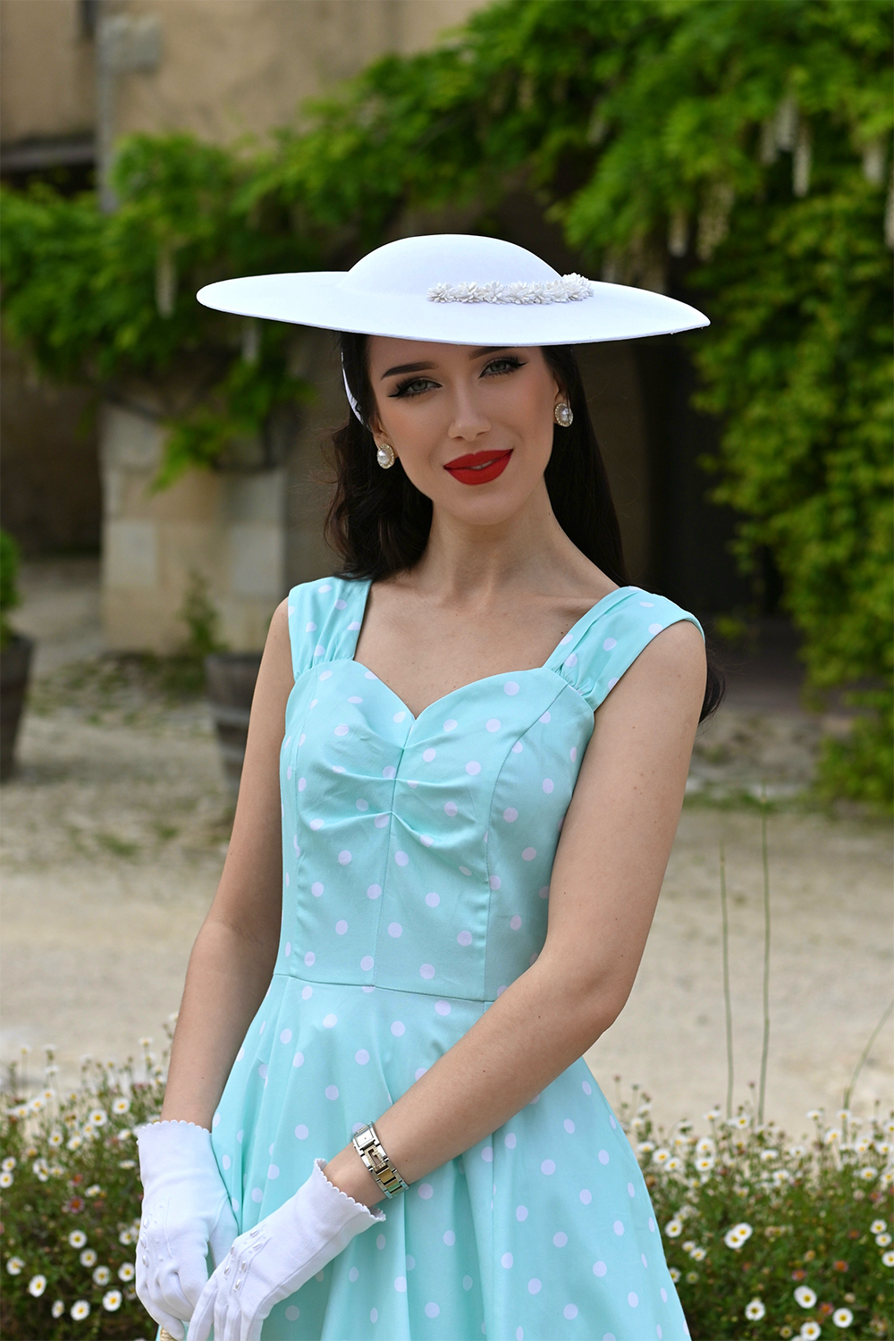 Elena Polka Dot Swing Dress